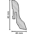 Laminatleiste Alb 20x40 MDF foliert RAL 9016