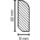 Vorsatzleiste Nettersheim 8x22 Buche gedämpft