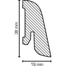 Parkettleiste Lohra 19x38 Buche lackiert