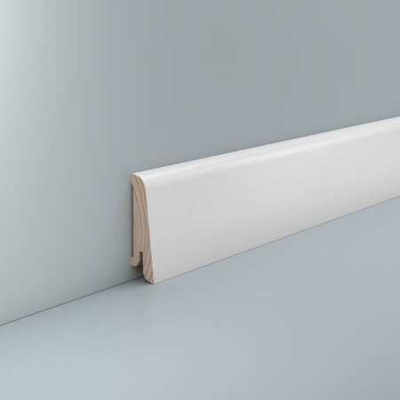 Sockelleiste Waltrop 15x60 Holz + Starkfolie RAL 9016