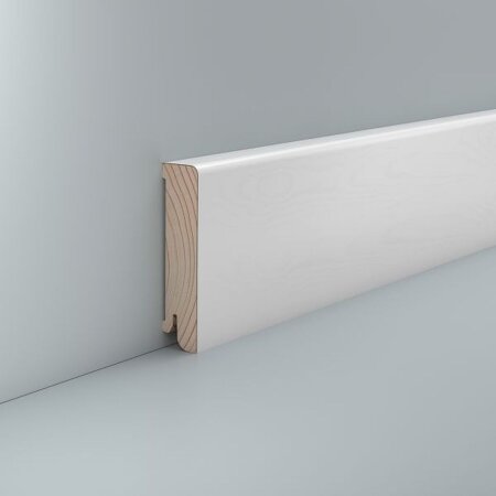 Sockelleiste Leutershausen 18x80 Holz + Starkfolie RAL 9016