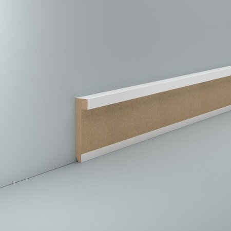 Vinyl Bodenleiste Malchow 13x60 Weiß