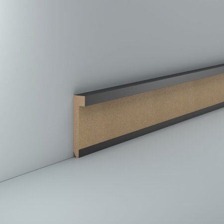 Vinyl Bodenleiste Kaulsdorf 13x60 Schwarz