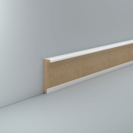 Einklebe Sockelleiste Gransee 13x56 Weiß
