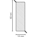 Hartschaumleiste Navan 12x40 RAL 9016 Dichtlippe