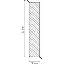 Hartschaumleiste Galway 12x60 RAL 9016 Dichtlippe