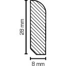 Vorsatzleiste Algier 8 x 28 Abachi lackiert