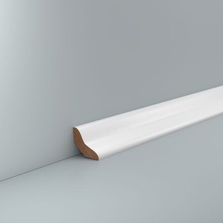 Hohlkehlleiste Borken 30x30 Buche deckend weiß