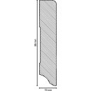 Sockelleiste Spandau 19x96 Titan abgerundet